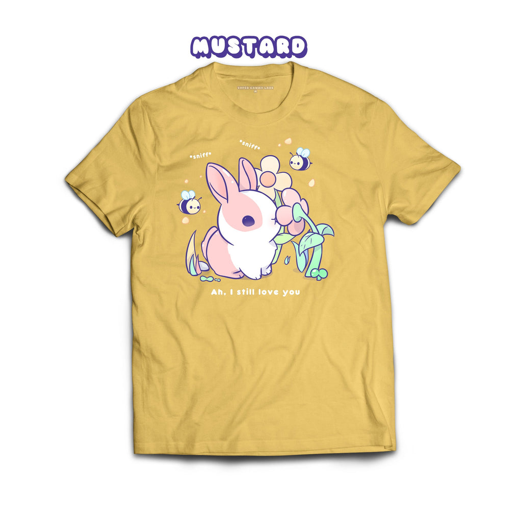 BunnySniff T-shirt, Mustard 100% Ringspun Cotton T-shirt