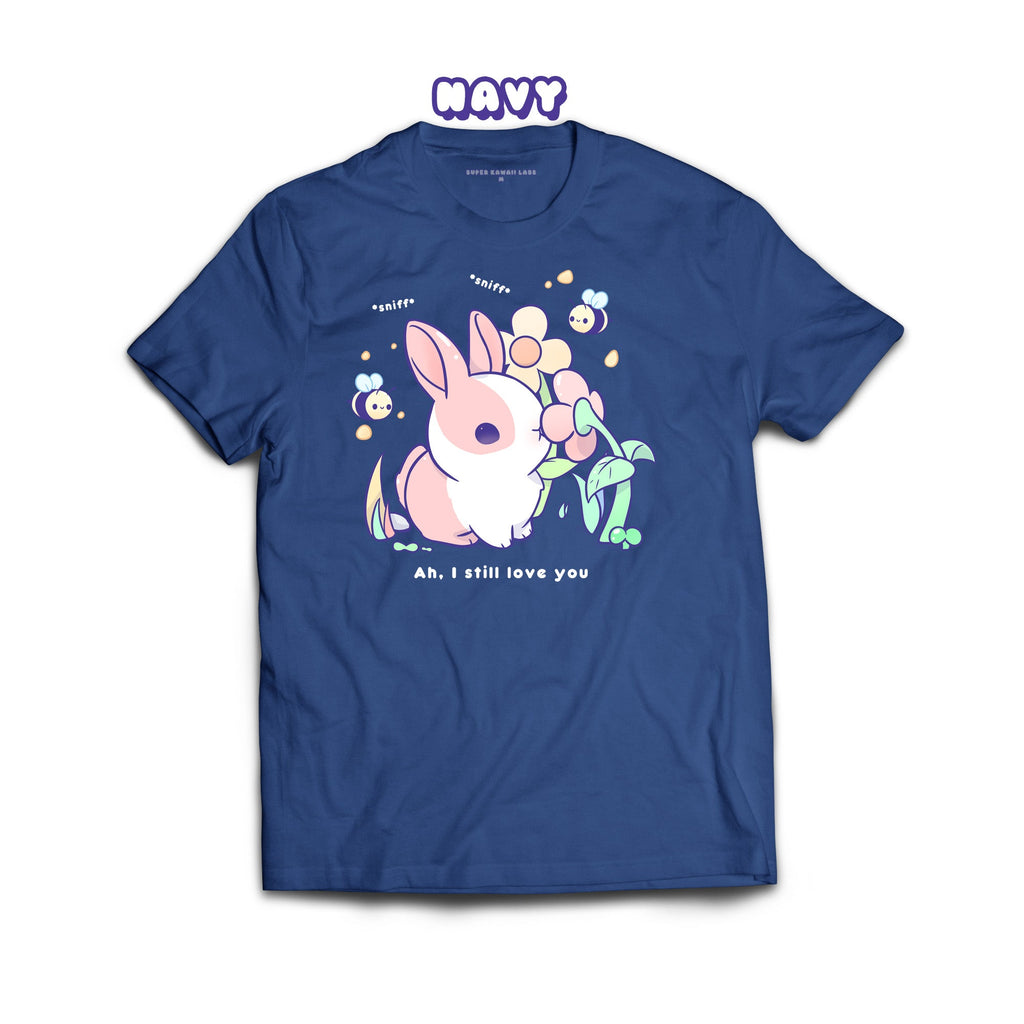 BunnySniff T-shirt, Navy 100% Ringspun Cotton T-shirt