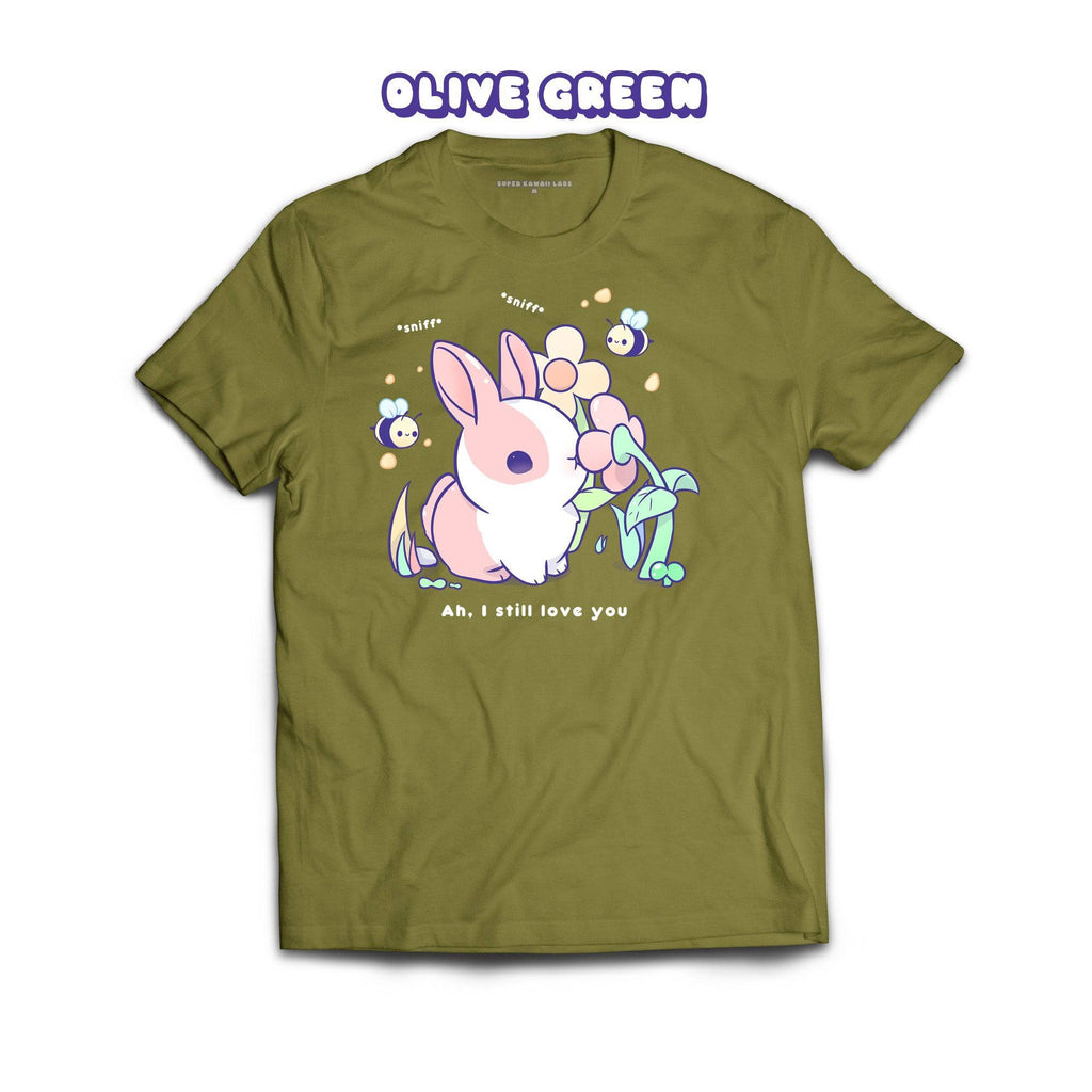 BunnySniff T-shirt, Olive Green 100% Ringspun Cotton T-shirt