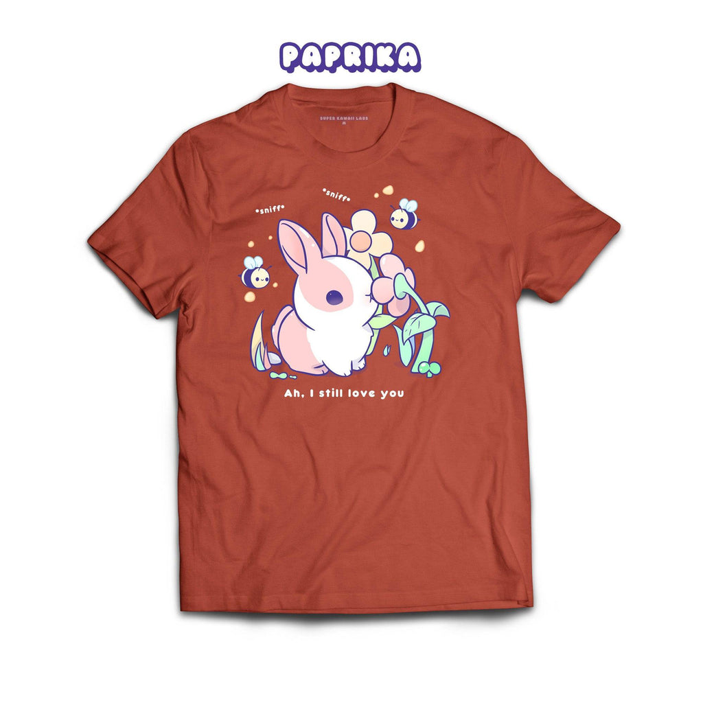 BunnySniff T-shirt, Paprika 100% Ringspun Cotton T-shirt
