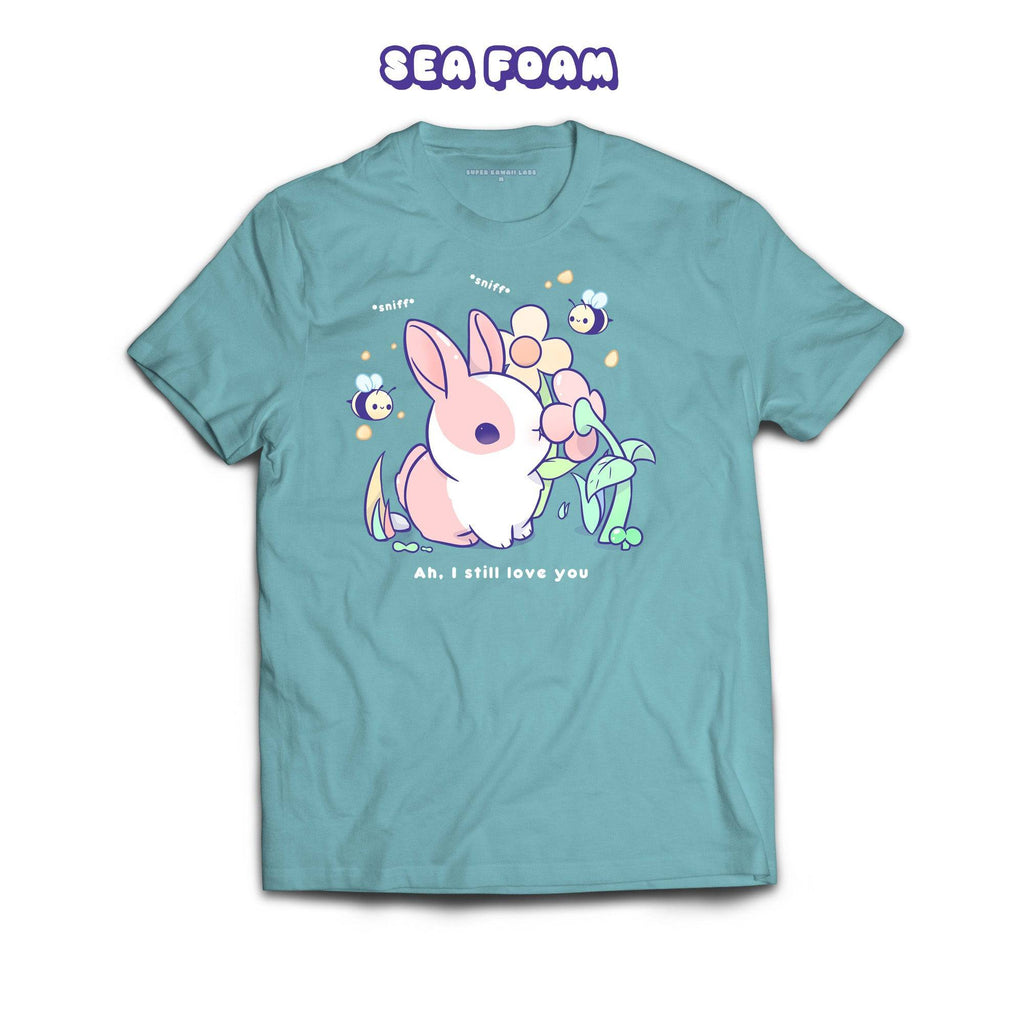 BunnySniff T-shirt, Sea Foam 100% Ringspun Cotton T-shirt