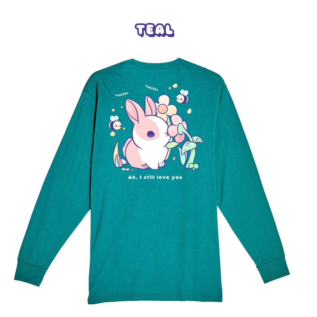 BunnySniff Teal Longsleeve T-shirt