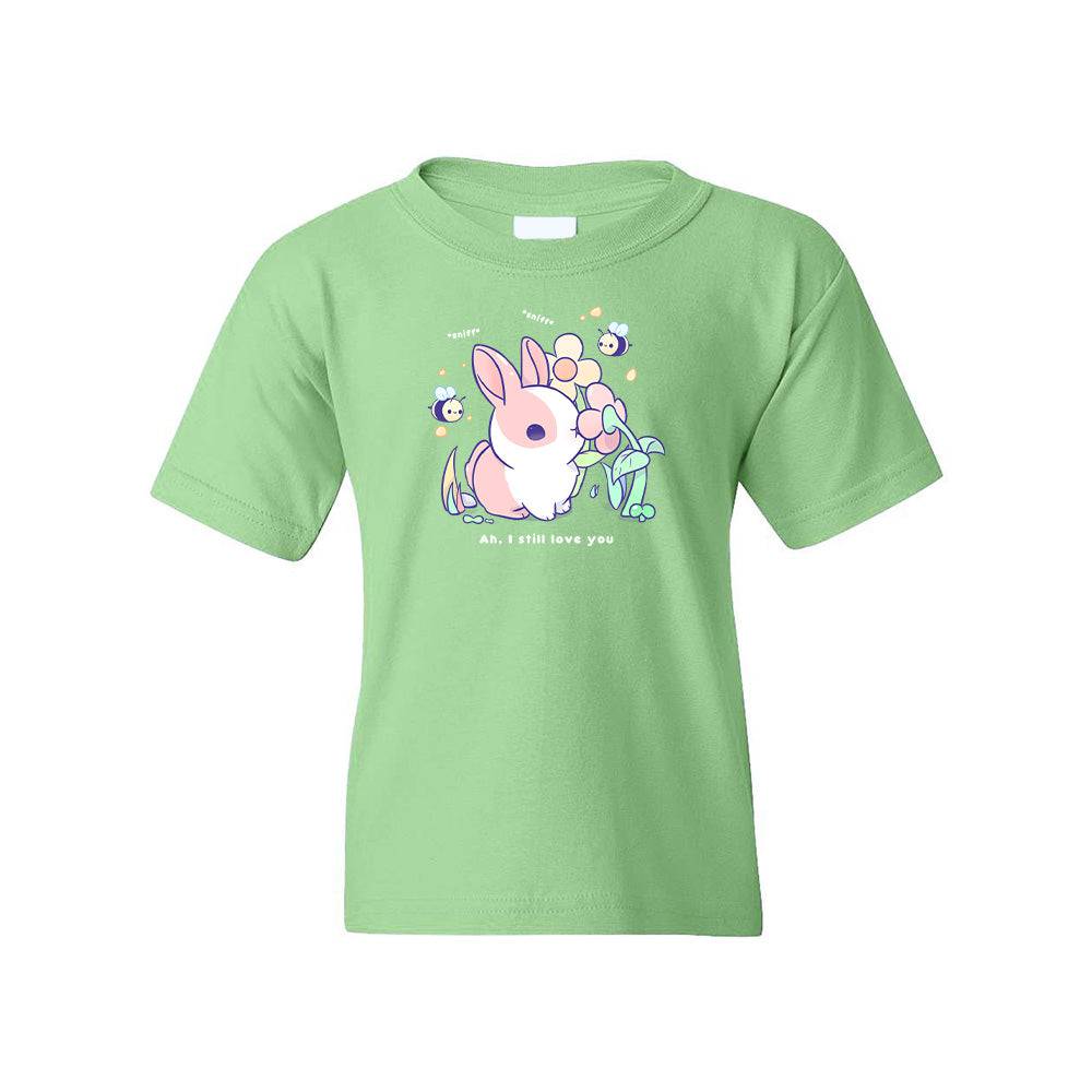 Pastel Green BunnySniff Youth T-shirt