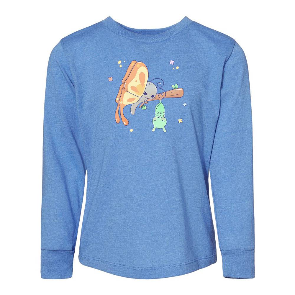 Blue Butterfly Toddler Longsleeve Sweatshirt