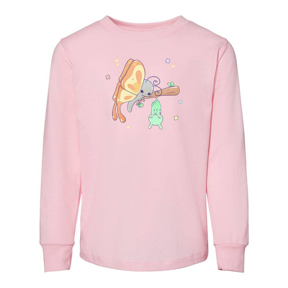Pink Butterfly Toddler Longsleeve Sweatshirt