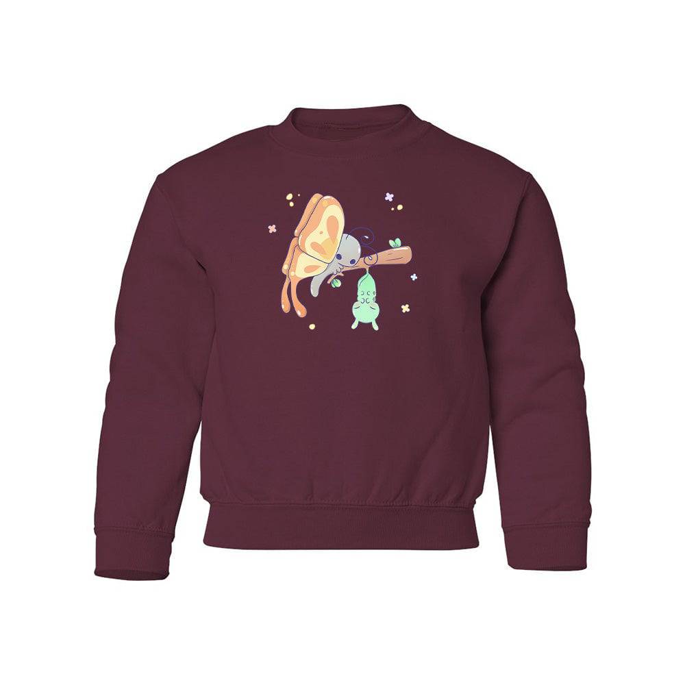 Maroon Butterfly Youth Sweater