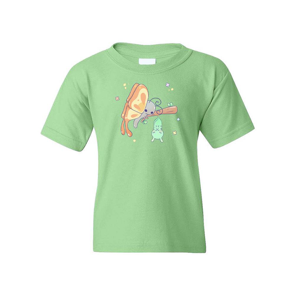 Pastel Green Butterfly Youth T-shirt