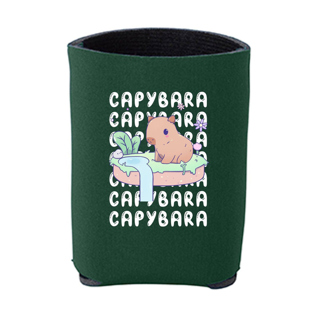 Kawaii Forest Green Capybara Beverage Holder