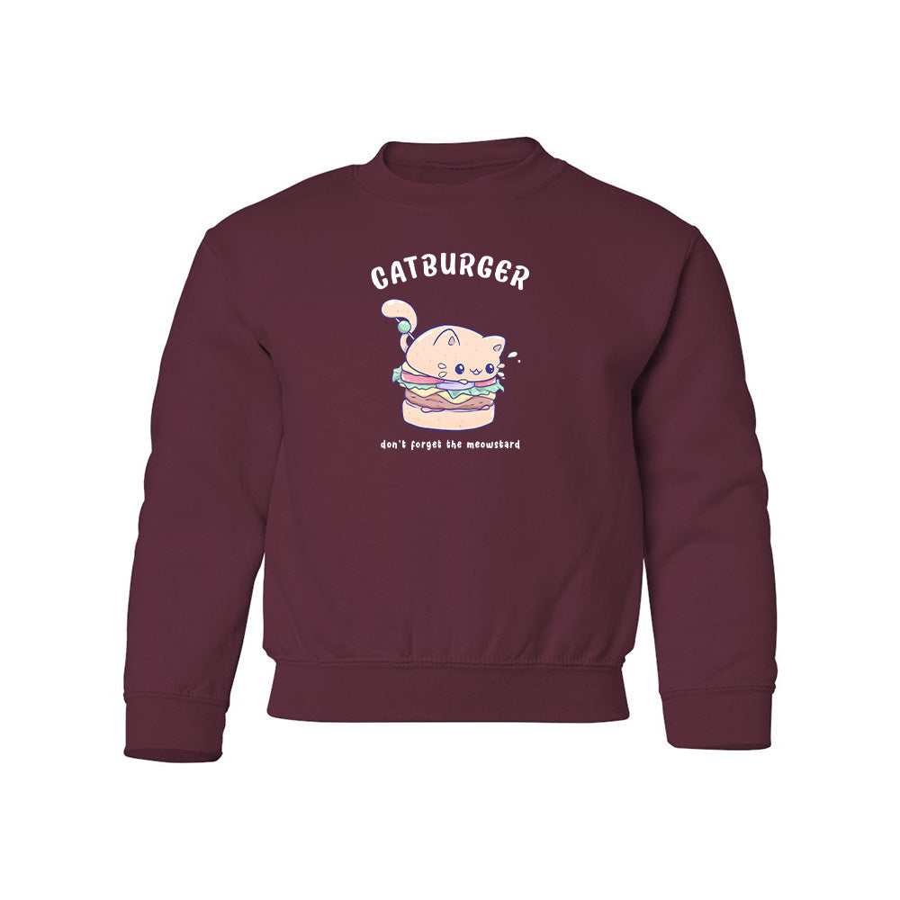 Maroon Catburger Youth Sweater