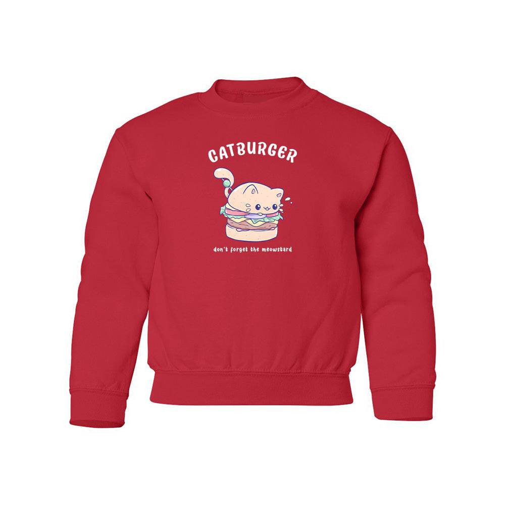 Red Catburger Youth Sweater