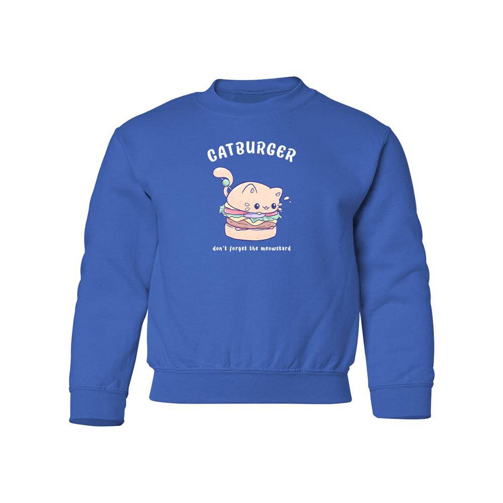 Royal Blue Catburger Youth Sweater