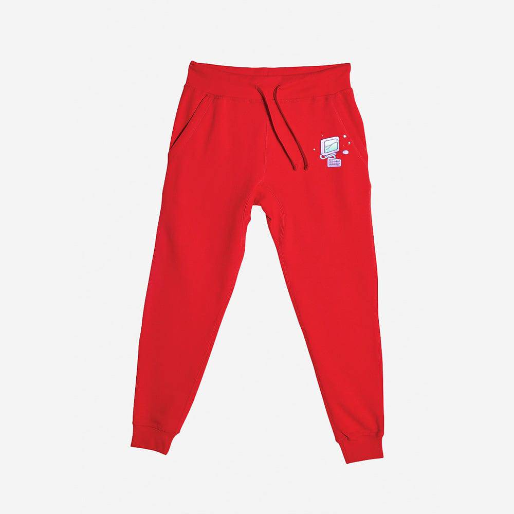 Red Computer Premium Fleece Sweatpants