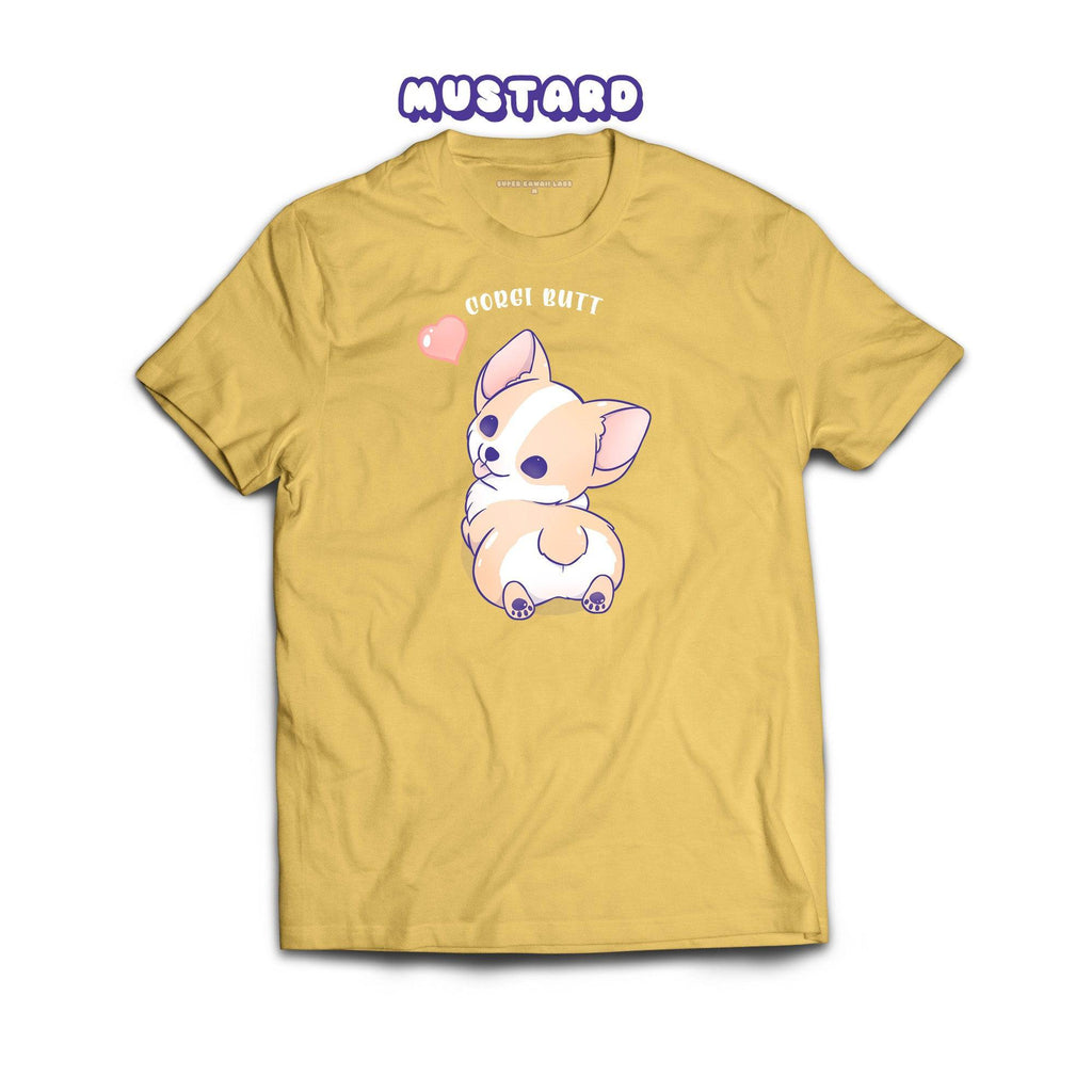 Corgi T-shirt, Mustard 100% Ringspun Cotton T-shirt