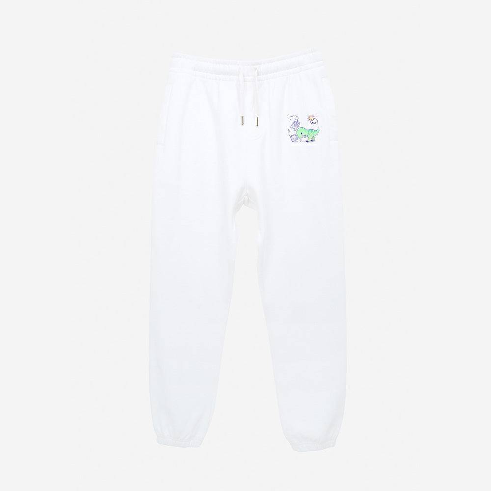 White Dino Urban Sweatpants
