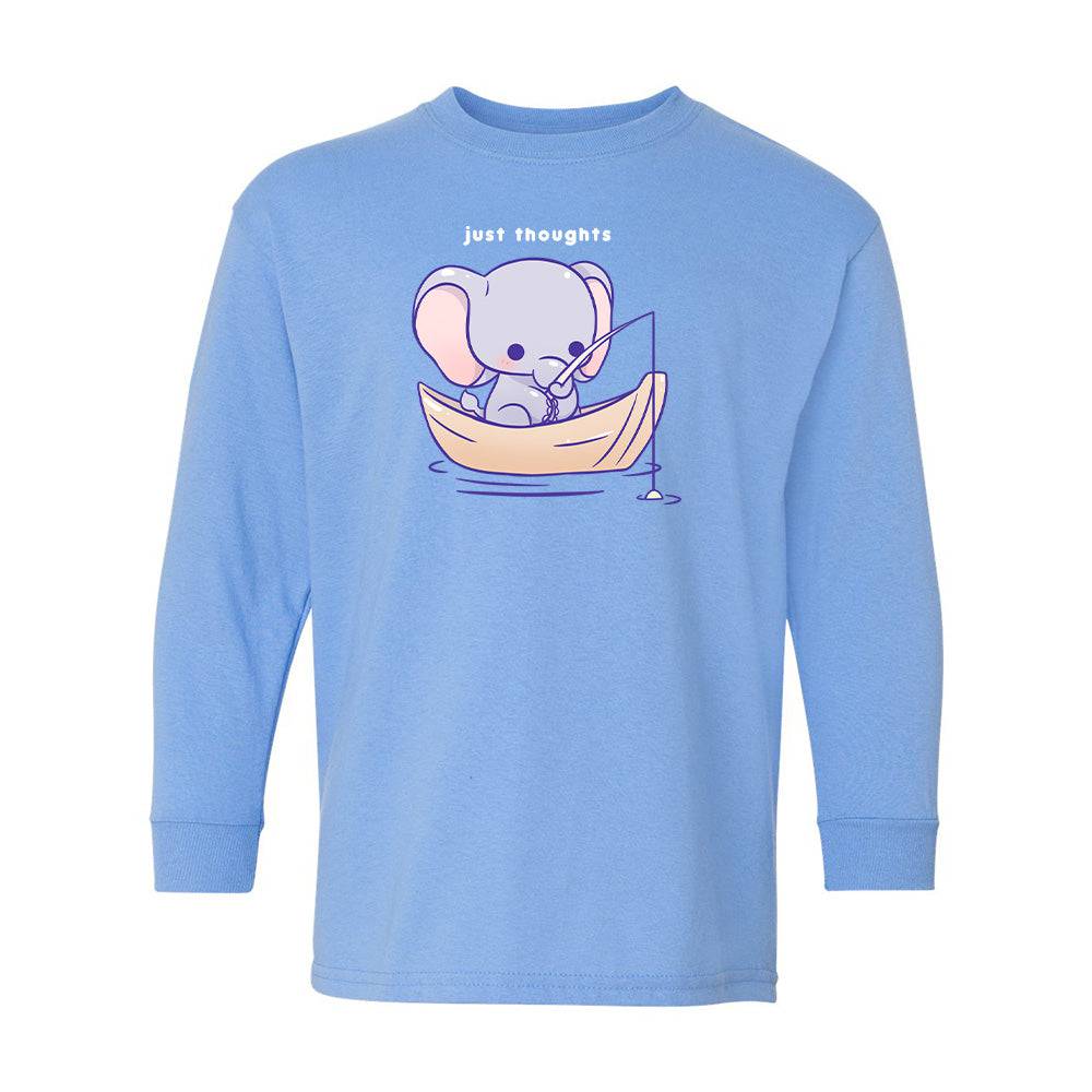 Light Blue Elephant Youth Longsleeve Shirt