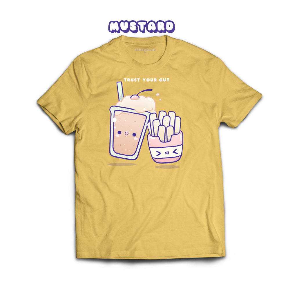 FriesAndShake T-shirt, Mustard 100% Ringspun Cotton T-shirt