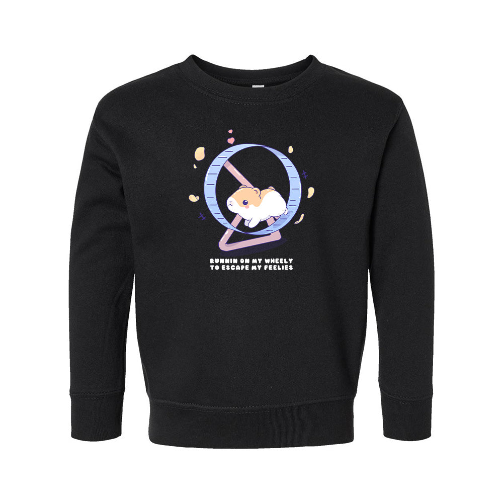 Black Hamster Toddler Crewneck Sweatshirt
