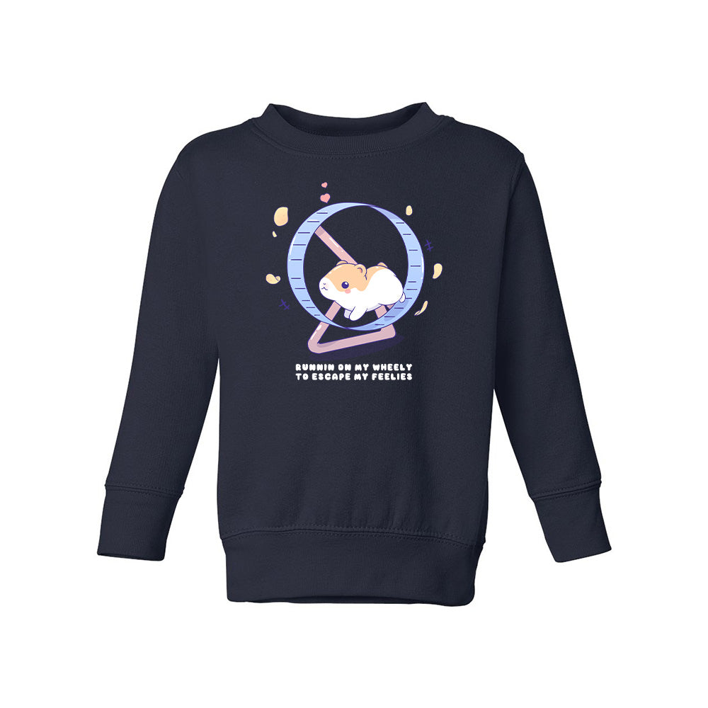 Navy Hamster Toddler Crewneck Sweatshirt