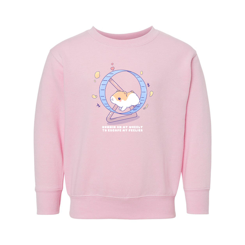 Pink Hamster Toddler Crewneck Sweatshirt