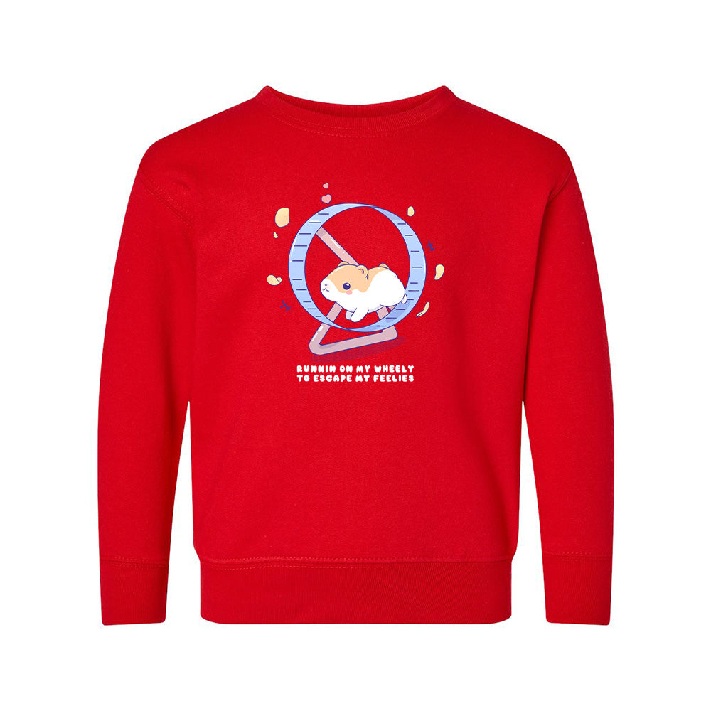 Red Hamster Toddler Crewneck Sweatshirt