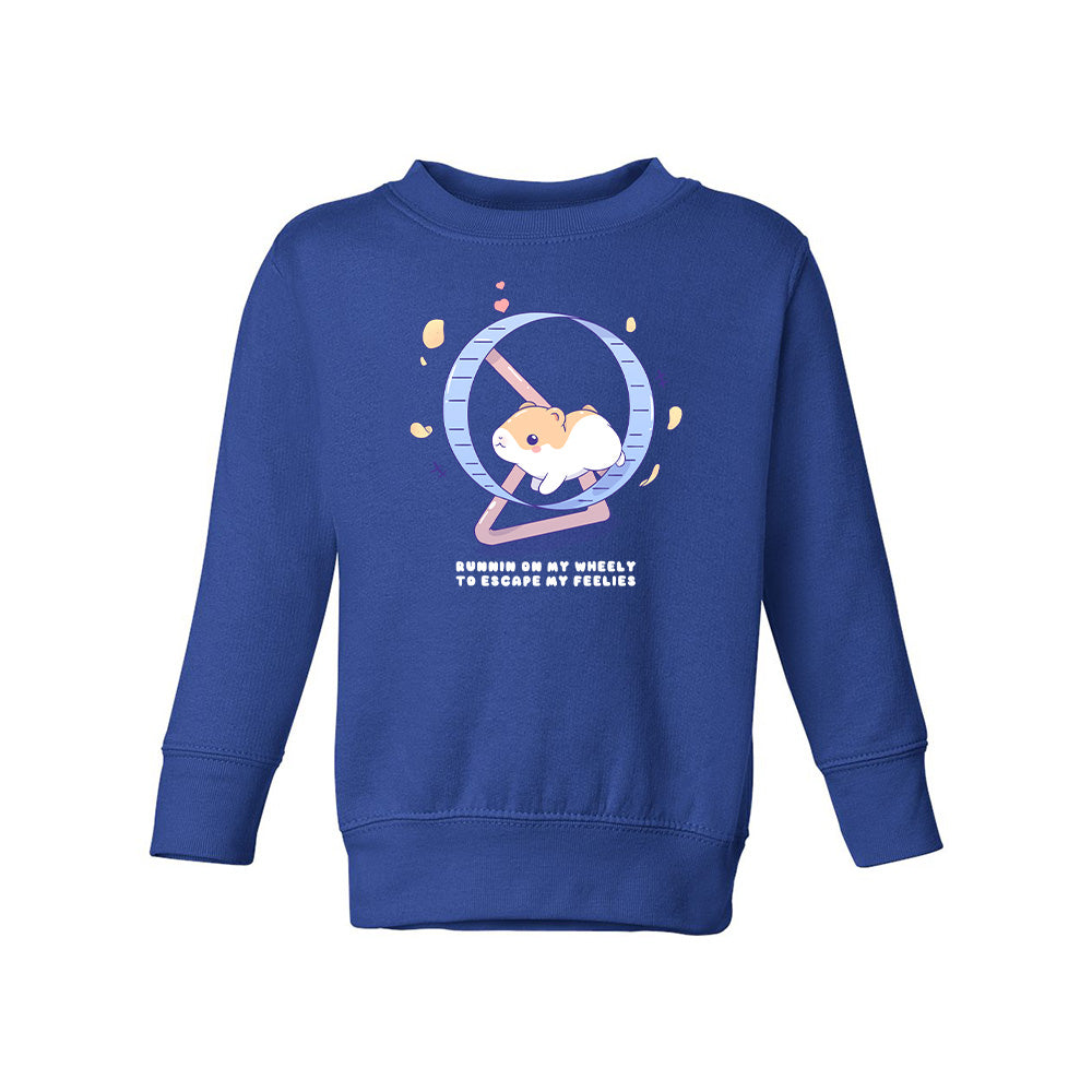 Royal Blue Hamster Toddler Crewneck Sweatshirt