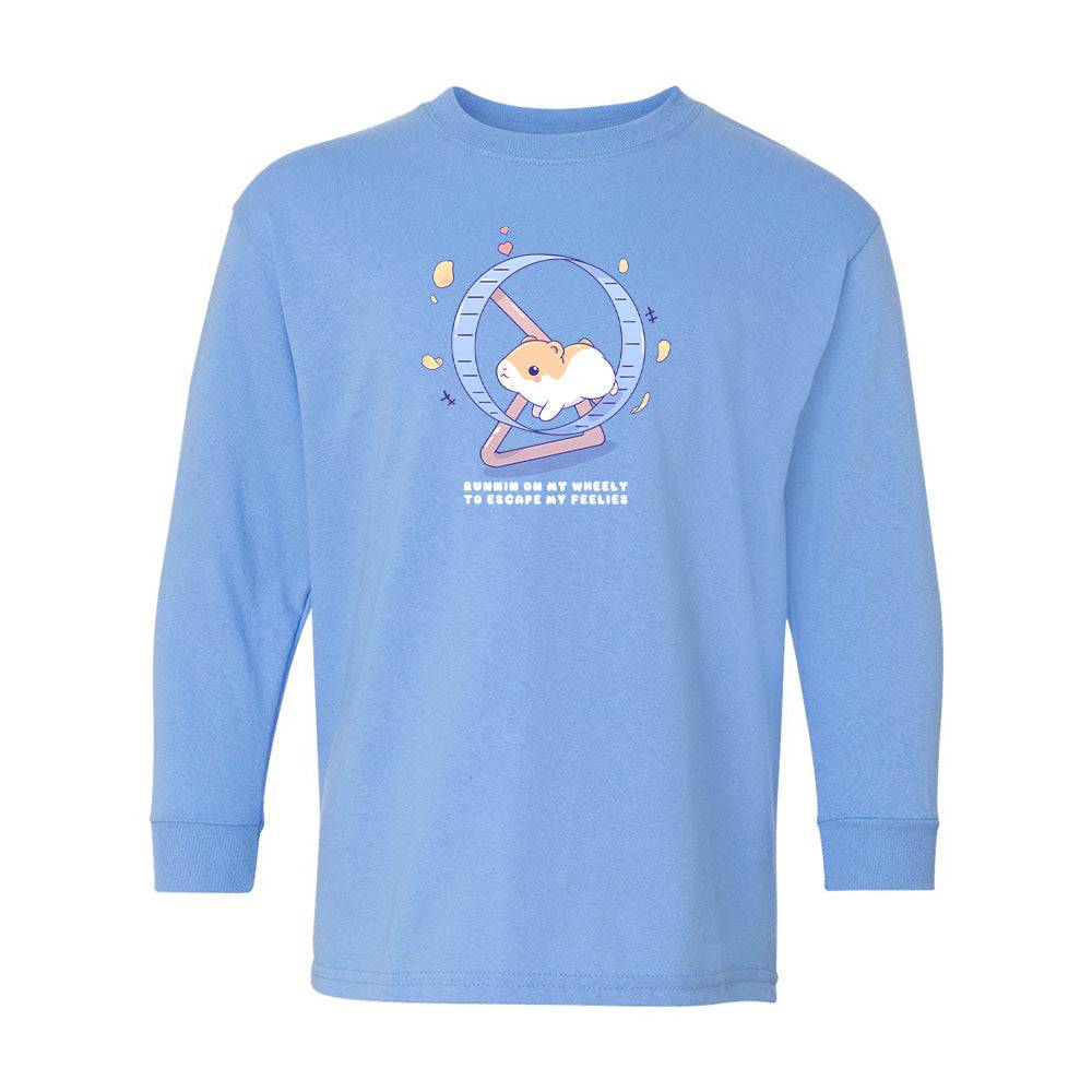 Light Blue Hamster Youth Longsleeve Shirt
