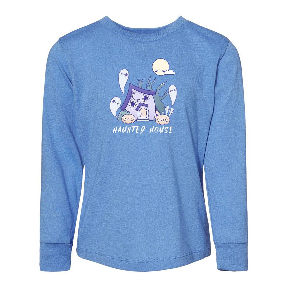 Blue HauntedHouse Toddler Longsleeve Sweatshirt