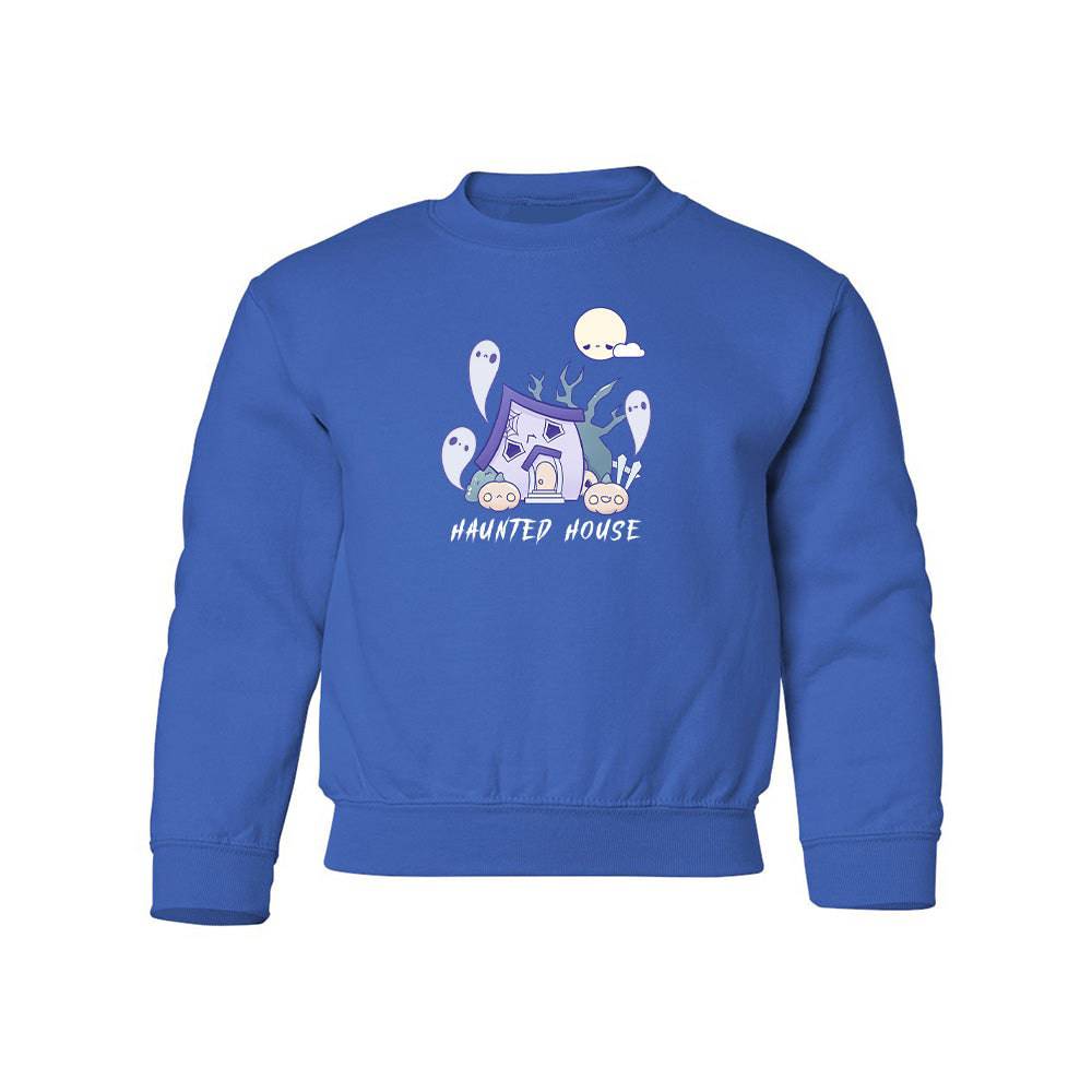 Royal Blue HauntedHouse Youth Sweater