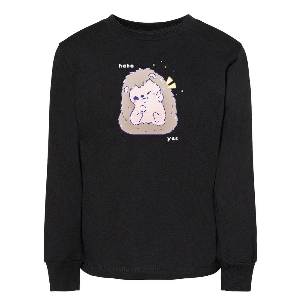 Black Hedgehog Toddler Longsleeve Sweatshirt