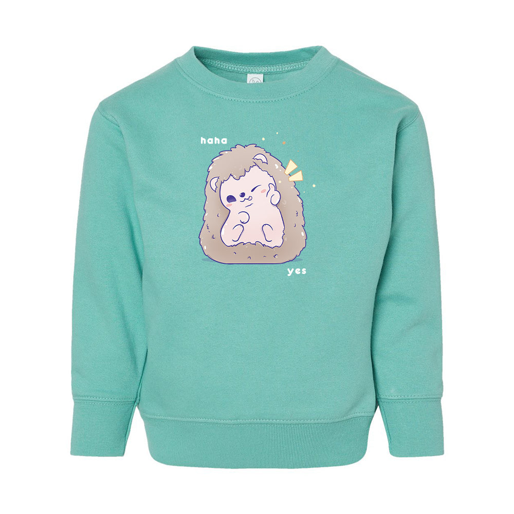 Chill Hedgehog Toddler Crewneck Sweatshirt