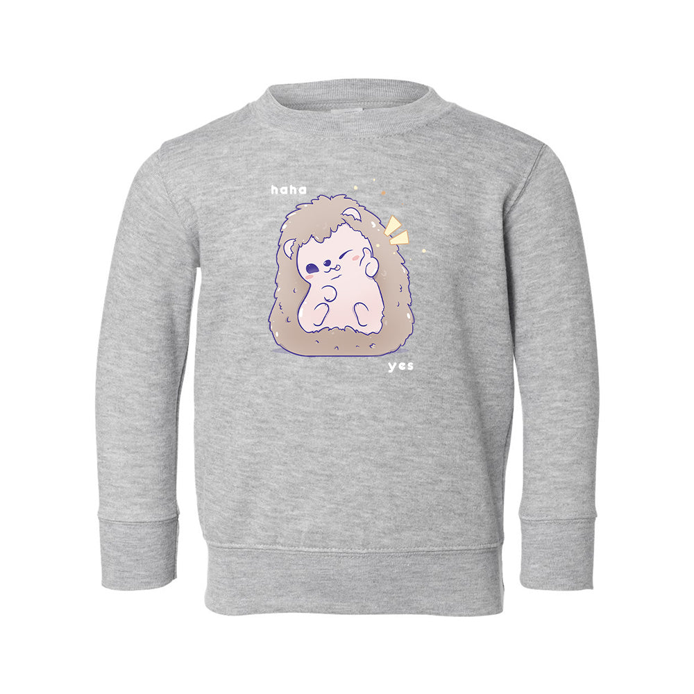 Heather Gray Hedgehog Toddler Crewneck Sweatshirt