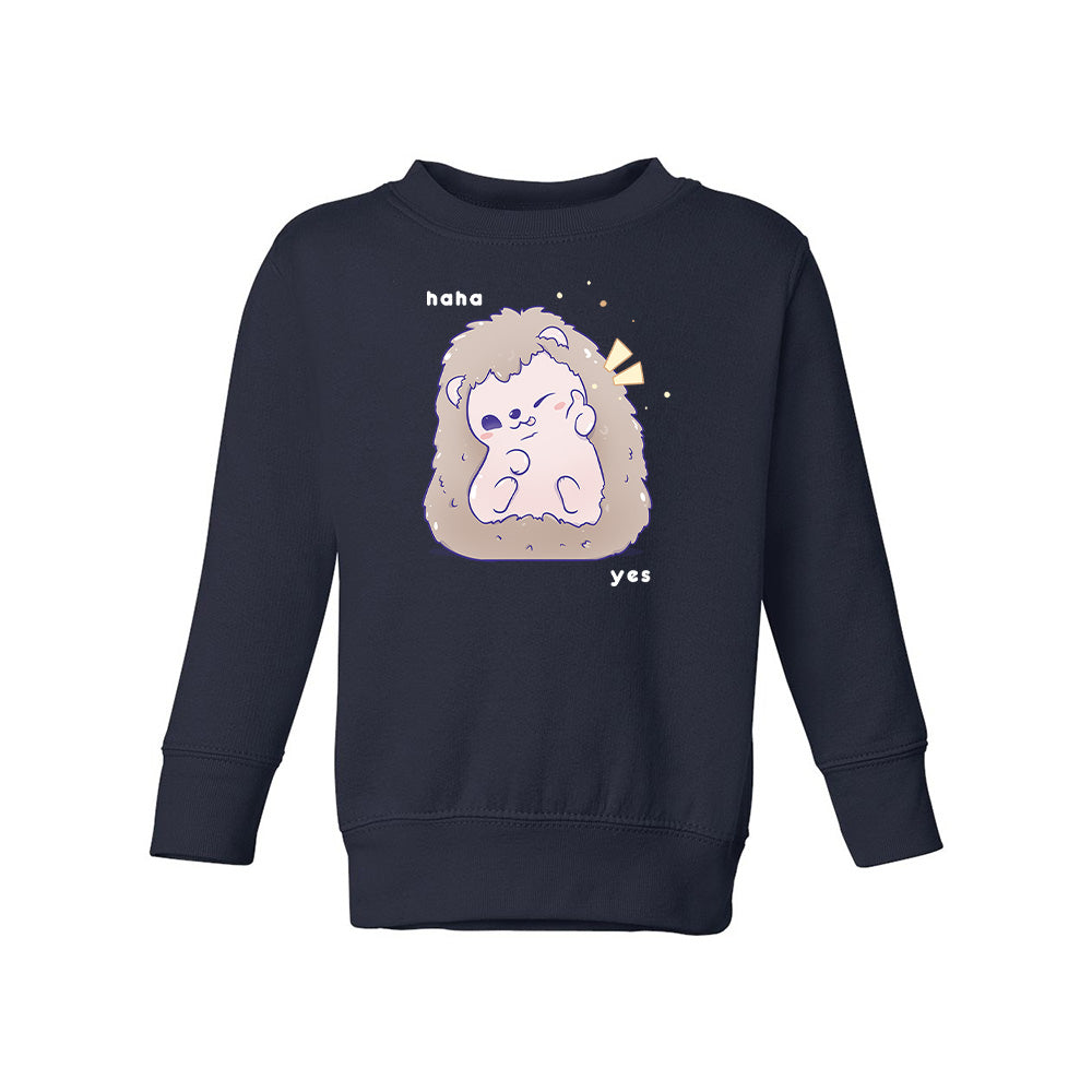 Navy Hedgehog Toddler Crewneck Sweatshirt