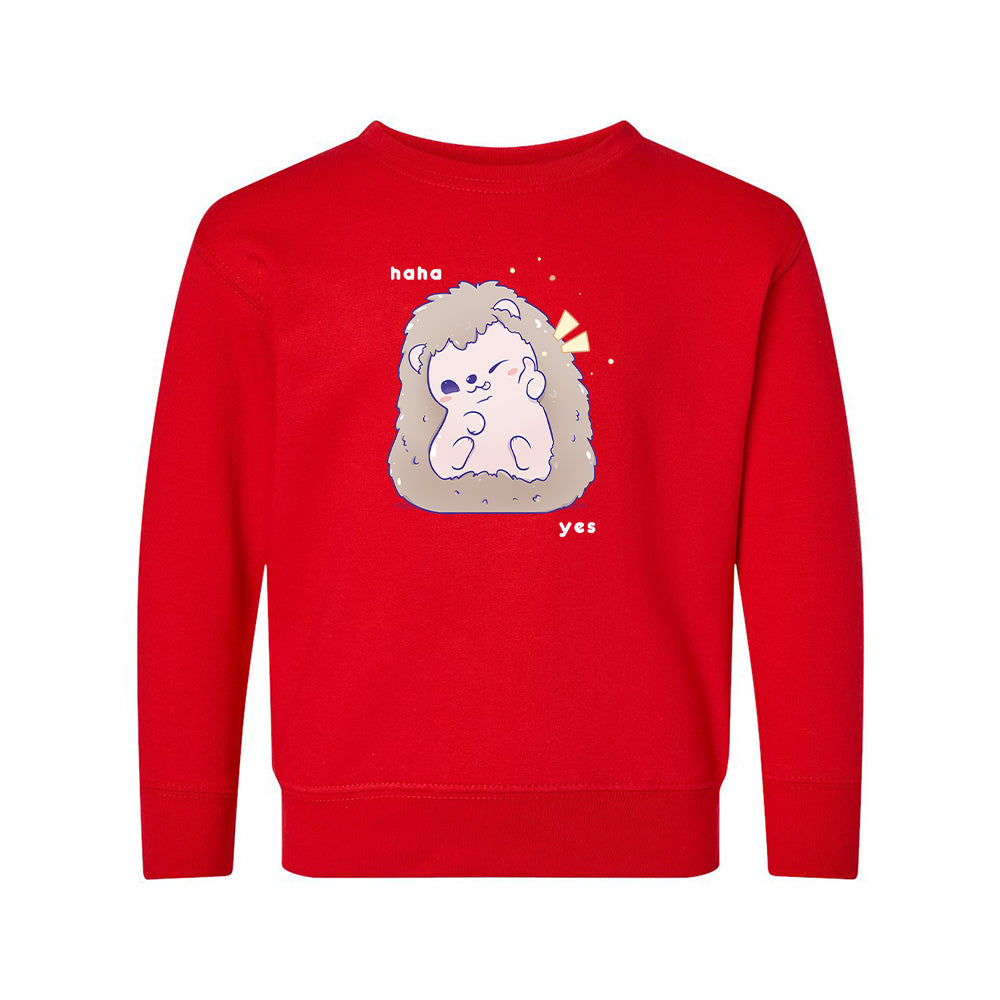 Red Hedgehog Toddler Crewneck Sweatshirt