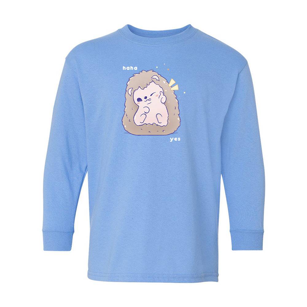 Light Blue Hedgehog Youth Longsleeve Shirt