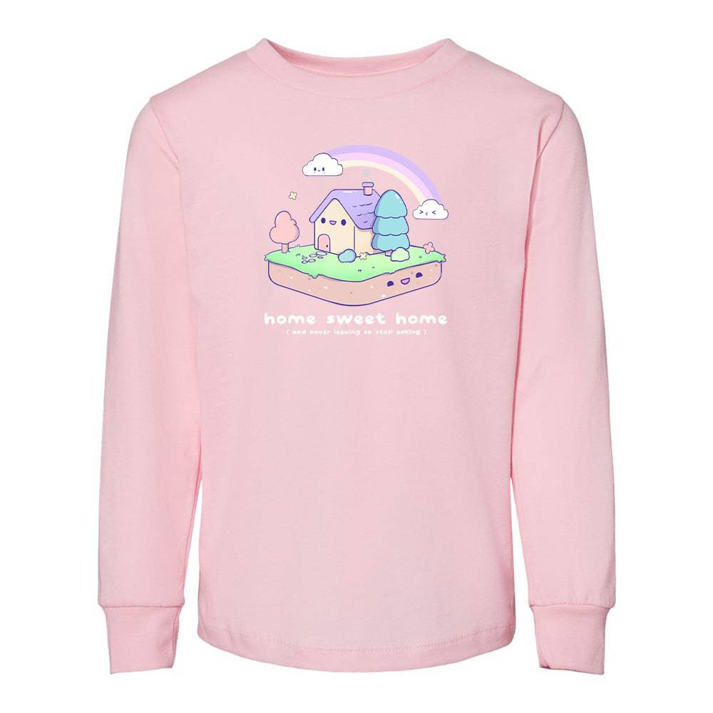 Pink House Toddler Longsleeve Sweatshirt