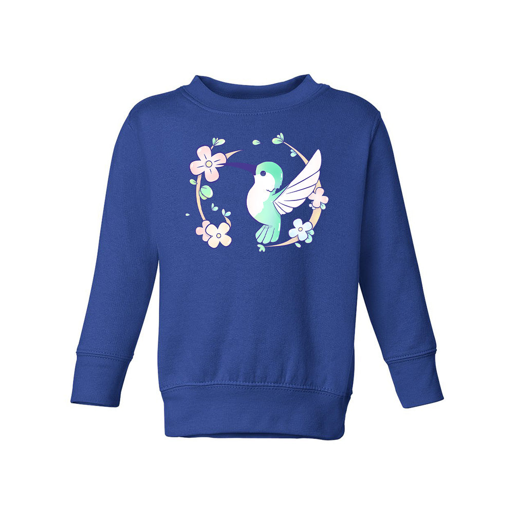 Royal Blue Hummingbird Toddler Crewneck Sweatshirt