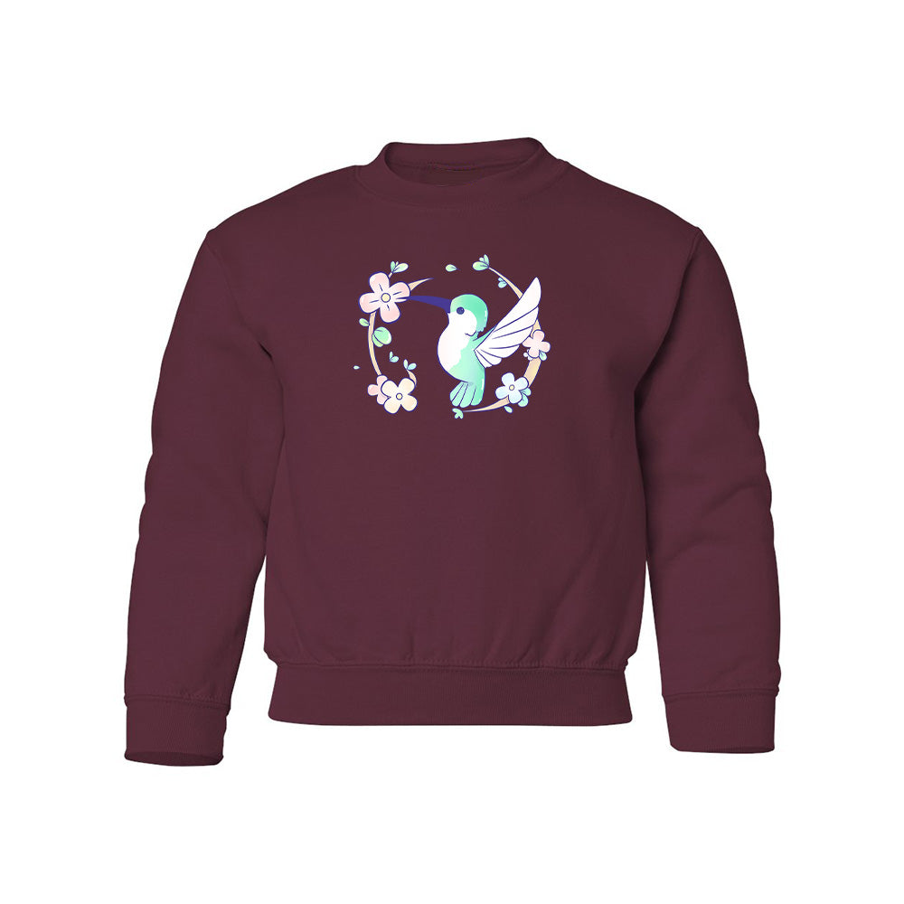Maroon Hummingbird Youth Sweater