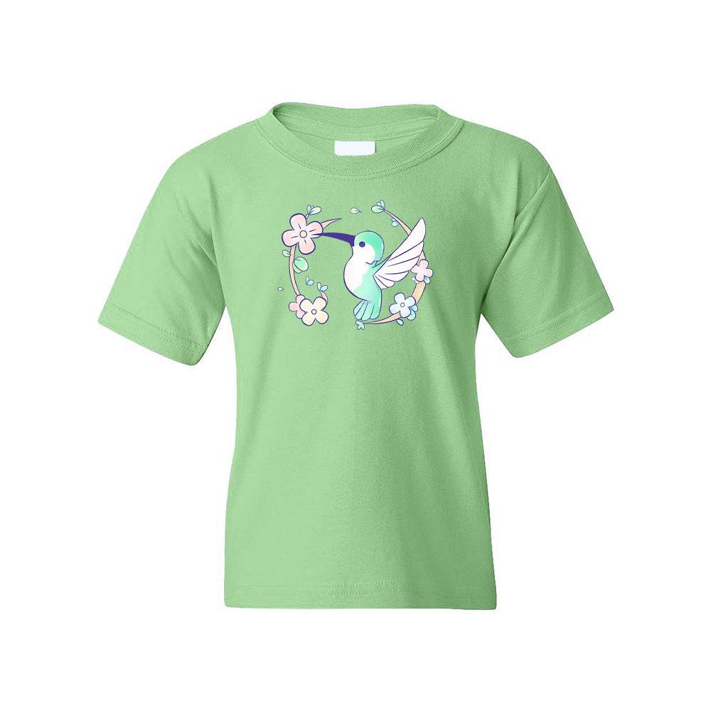 Pastel Green Hummingbird Youth T-shirt