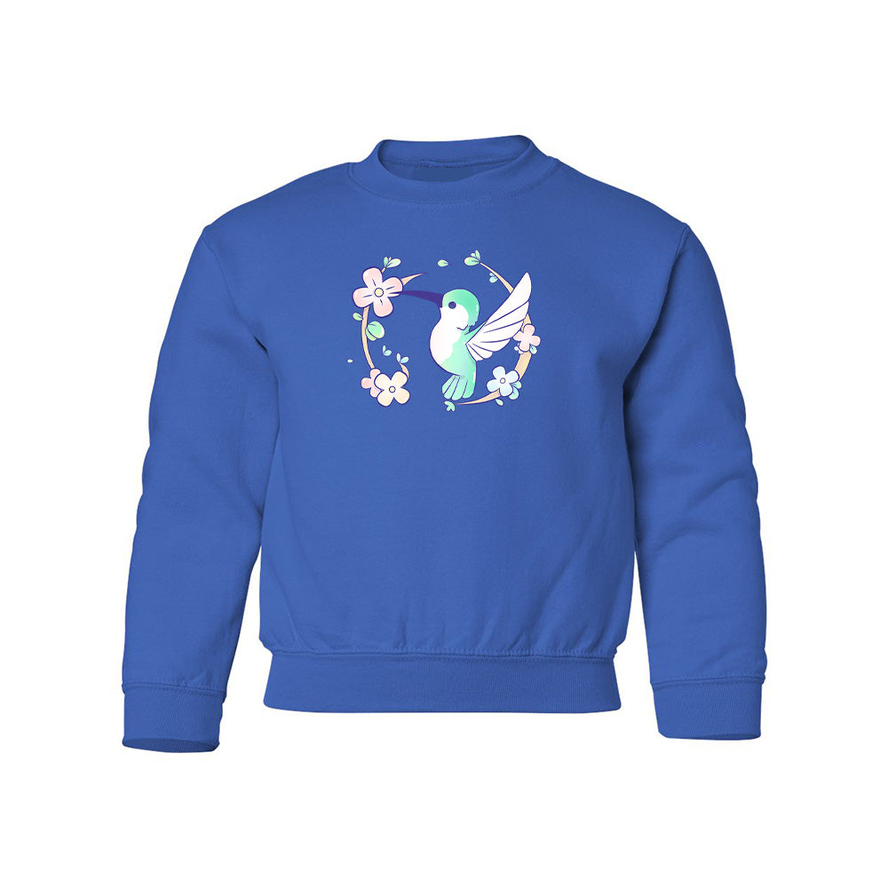 Royal Blue Hummingbird Youth Sweater