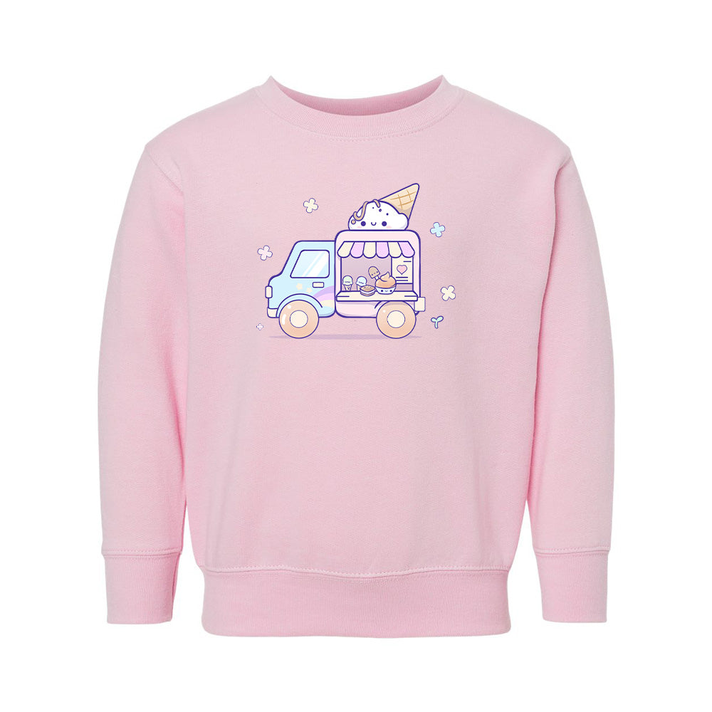 Pink IceCreamTruck Toddler Crewneck Sweatshirt