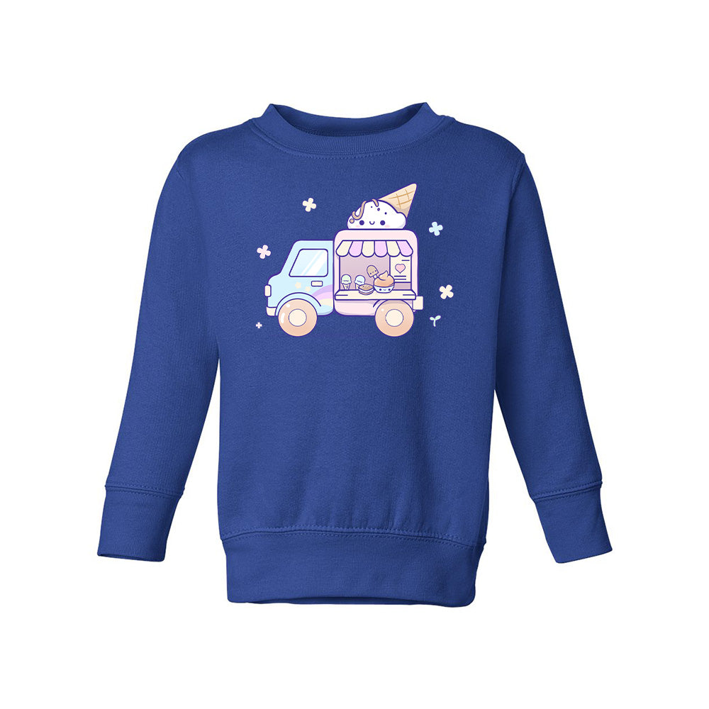 Royal Blue IceCreamTruck Toddler Crewneck Sweatshirt