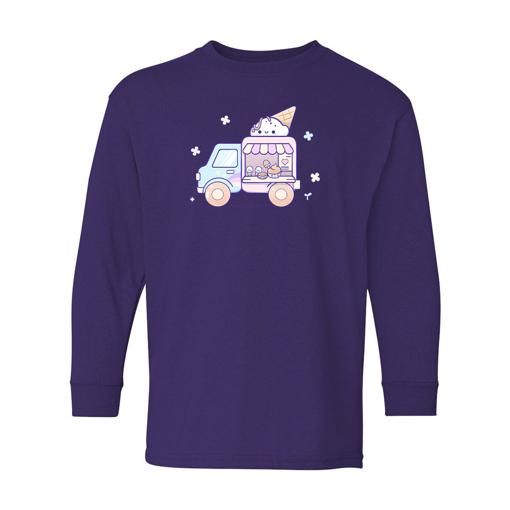 Purple IceCreamTruck Youth Longsleeve Shirt