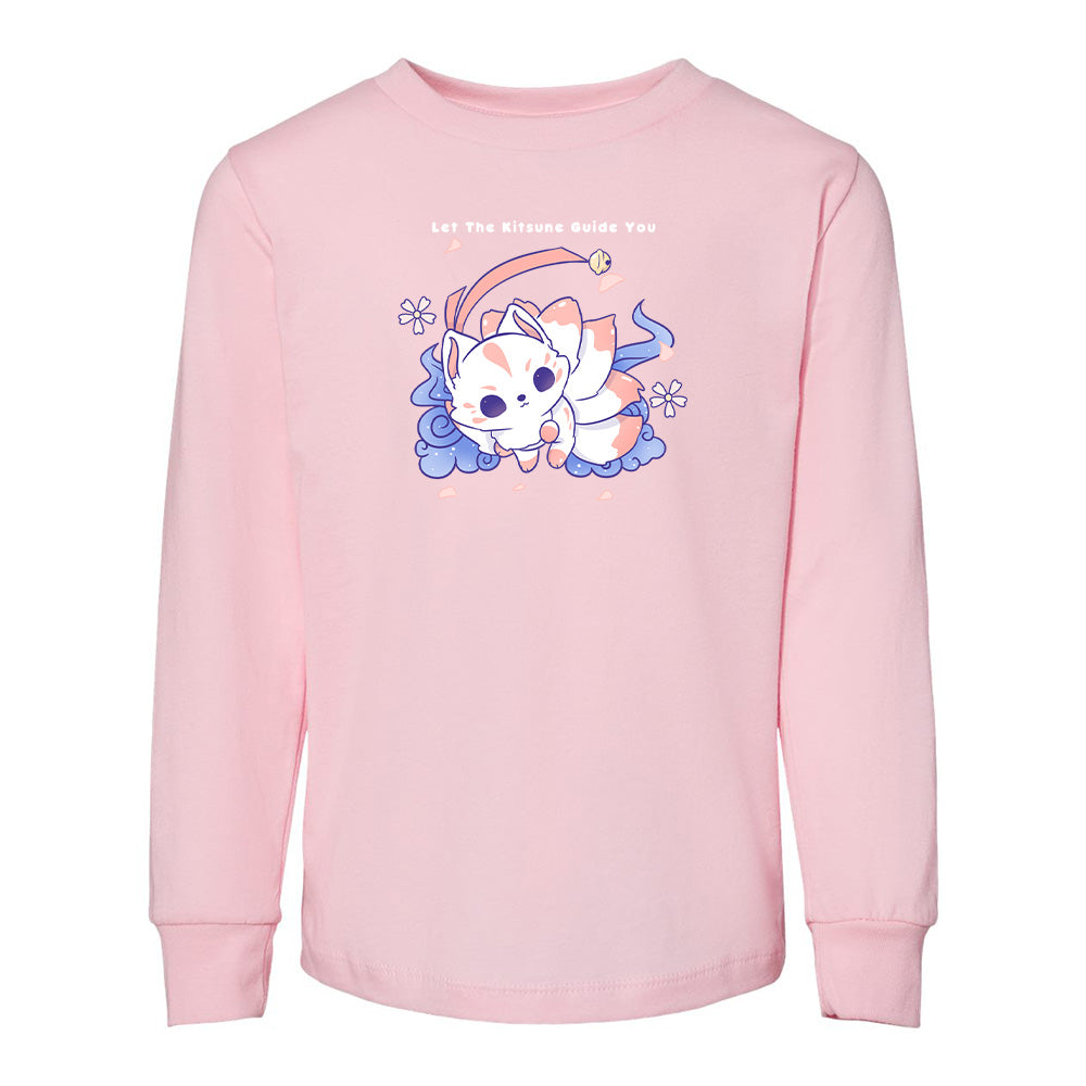 Pink Kitsune Toddler Longsleeve Sweatshirt