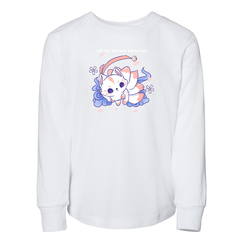 White Kitsune Toddler Longsleeve Sweatshirt