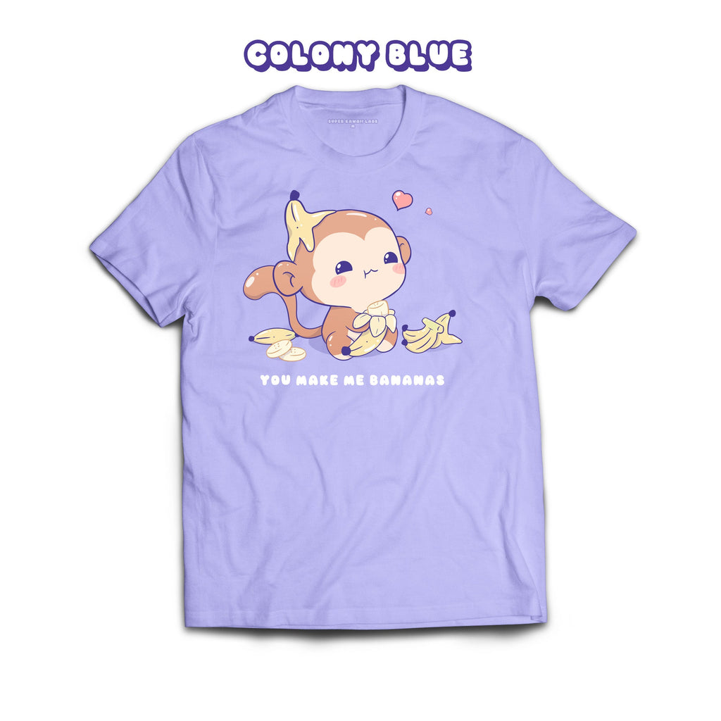 Monkey T-shirt, Colony Blue 100% Ringspun Cotton T-shirt