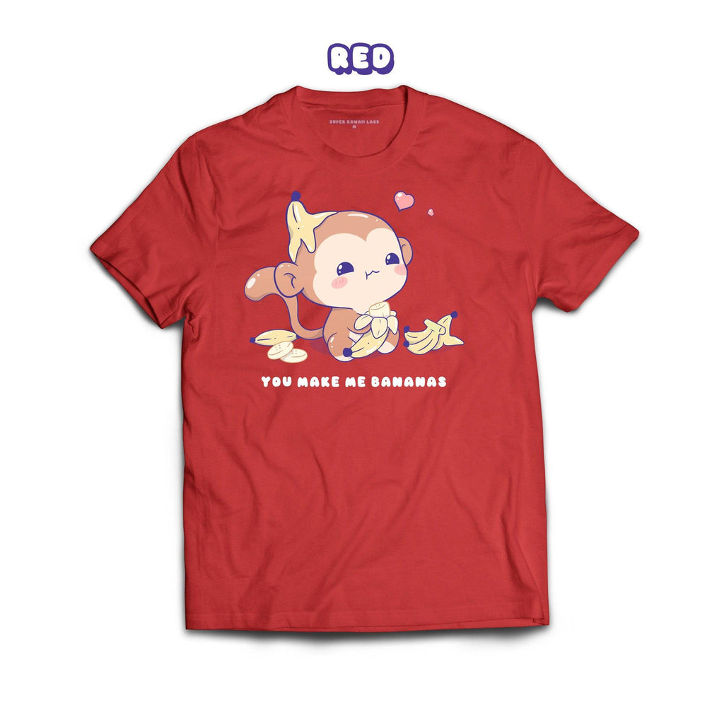 Monkey T-shirt, Red 100% Ringspun Cotton T-shirt