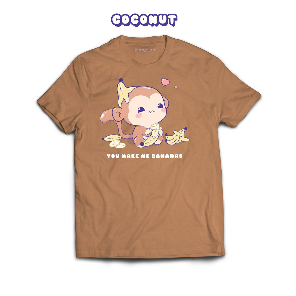 Monkey T-shirt, Toasted Coconut 100% Ringspun Cotton T-shirt