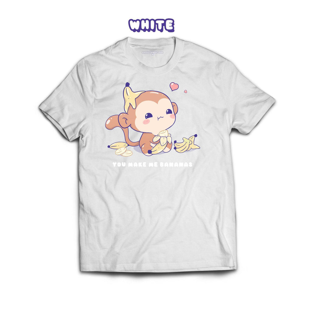 Monkey T-shirt, White 100% Ringspun Cotton T-shirt