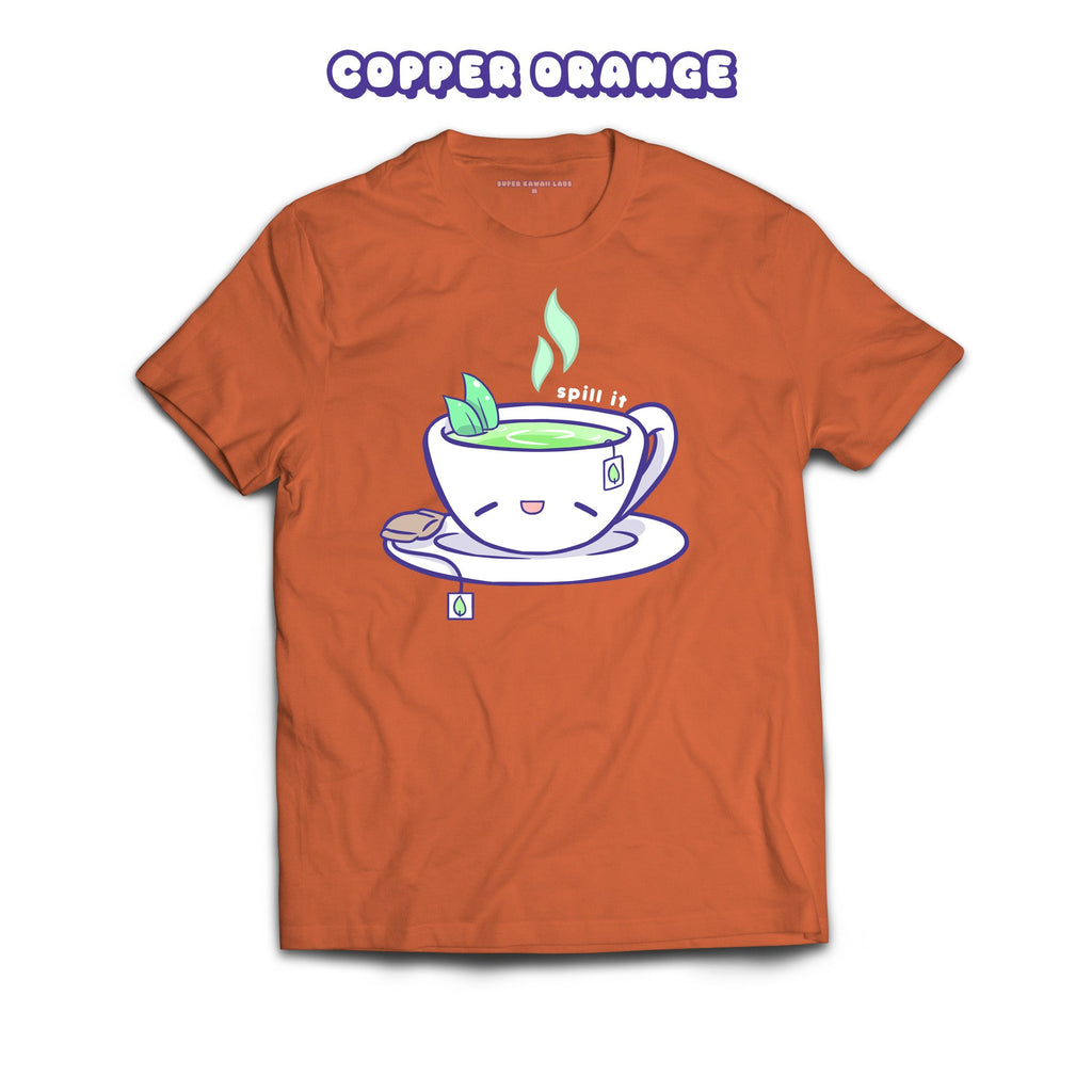 Tea T-shirt, Copper Orange 100% Ringspun Cotton T-shirt