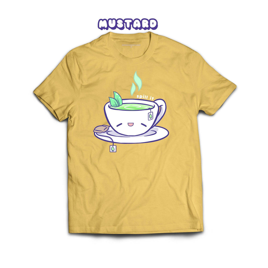 Tea T-shirt, Mustard 100% Ringspun Cotton T-shirt